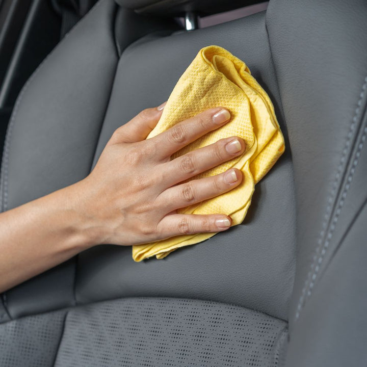 buffing and conditioning leather car seats