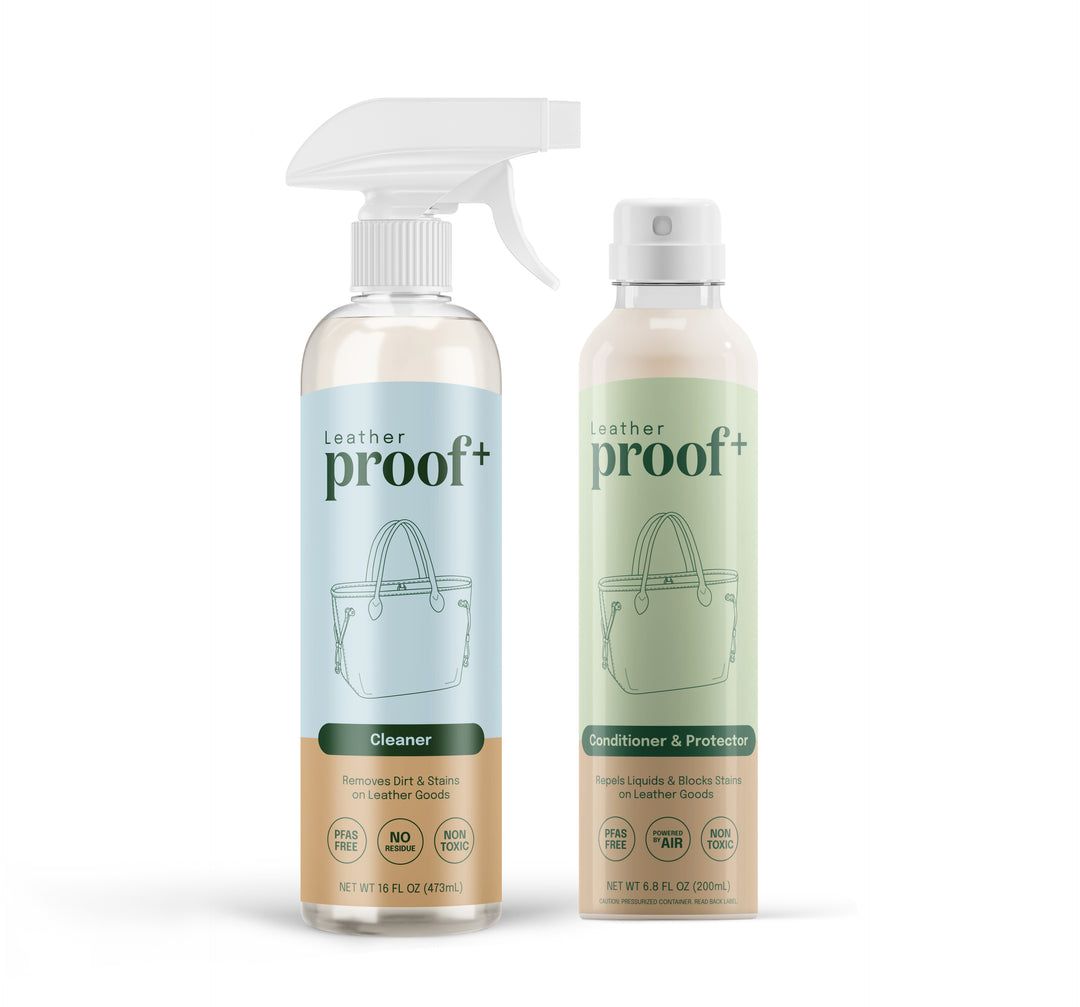 ProofPlus Leather Care Pack, One Leather Cleaner and one Leather Conditioner and Protector