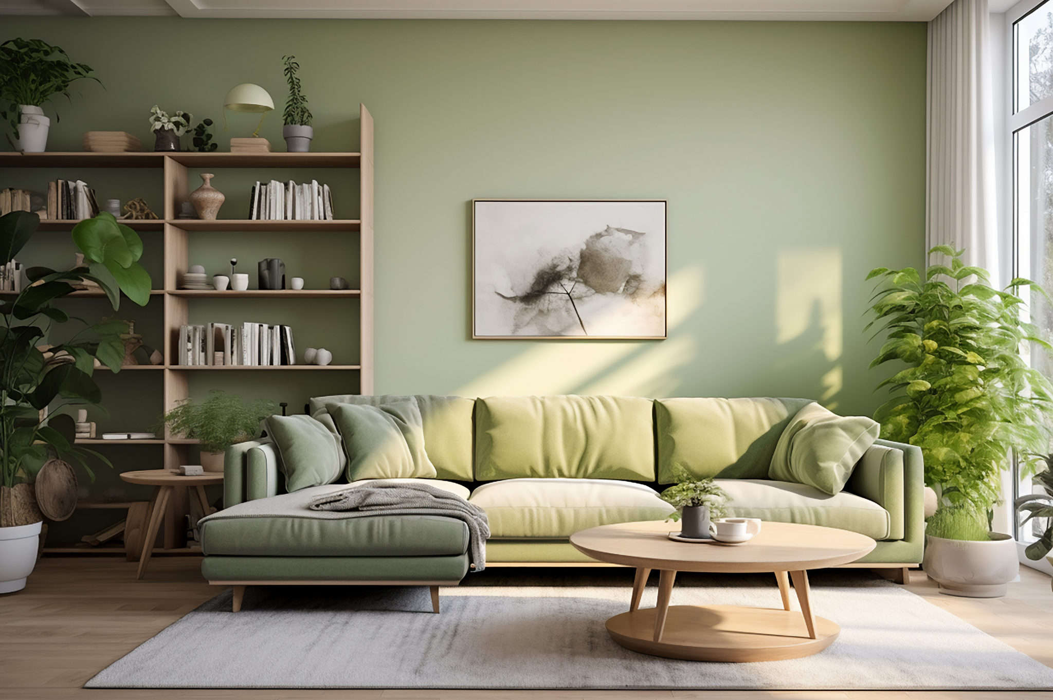 Green, Clean, Living Room